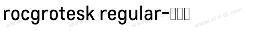 rocgrotesk regular字体转换
